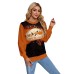 Casual Letter Print Home Wear Orange Top for Halloween