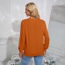 Casual Letter Print Home Wear Orange Top for Halloween