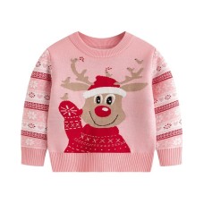 Children's Christmas cartoon reindeer knit sweater
