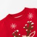 Christmas cartoon deer fur dress children's pullover knitted dress