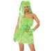 Halloween Green Haired Monster Costume COS