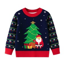 Christmas cartoon Santa Claus baby base pullover sweater