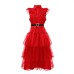 Wednesday Halloween Red Dres Beetlejuice Cosplay Costume Necromancer Outfit