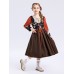 Fairy Tale Character Little Match Girl Student Play Costume for Boys and Girls European Medieval Farm Performance Outfit