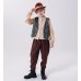 Fairy Tale Character Little Match Girl Student Play Costume for Boys and Girls European Medieval Farm Performance Outfit