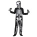 Children's New High-End Glow-in-the-Dark Horror Skull Skeleton Costume for Halloween Party Cosplay Clothing