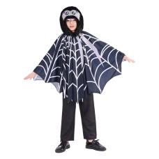Children's Hooded Spider Cape Cute Design Halloween Costume Outfit for Boys and Girls Party Performance Wear