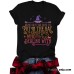 Printed short sleeved humorous witch Halloween