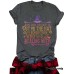 Printed short sleeved humorous witch Halloween