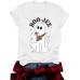 BOOJEE Ghost Pattern Round Neck Short Sleeve