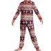 Christmas Family Matching Pajamas Snowman Deer Print Full Floral Home Wear Couple Sleepwear Set