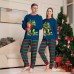 Christmas Family Matching Pajamas with Dinosaur Letter Print Home Wear