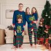 Christmas Family Matching Pajamas with Dinosaur Letter Print Home Wear