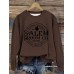Long sleeved round neck Halloween witch print pullover sweatshirt sweatshirt sweatshirt
