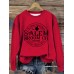 Long sleeved round neck Halloween witch print pullover sweatshirt sweatshirt sweatshirt
