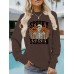 Halloween printed loose hoodie