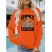Halloween printed loose hoodie