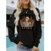 Halloween printed loose hoodie