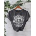 Bitchcraft Halloween Printed Round Neck Loose T-shirt