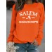 Witch print loose hoodie