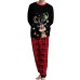 Christmas Deer Print Family Matching Pajama Set Plaid Pattern