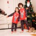Christmas Letter Snowflake Deer Printed Home Wear Pajamas