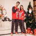 Christmas Letter Snowflake Deer Printed Home Wear Pajamas