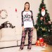 Christmas Family Matching Pajamas Letter Snowflake Star Print Home Wear Sleepwear