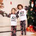 Christmas Family Matching Pajamas Letter Snowflake Star Print Home Wear Sleepwear