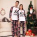 Christmas Family Matching Pajamas Letter Snowflake Star Print Home Wear Sleepwear