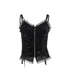 Gothic Style Rose Halter Top for Women
