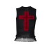 Chic Cross Pendant Strap Top for Women, Street Style Fitted Crop Top Chic Cross Pendant Strap Top for Women, Street Style Fitted Crop Top