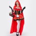 Halloween Costume Red Little Red Riding Hood Cosplay Performance Outfit European and American Style Party Queen Witch Game Costume