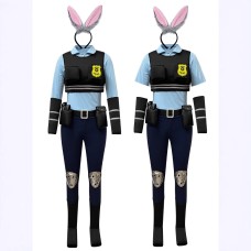 Crazy Animal City Cosplay Judy Rabbit Humanoid Costume Full Set Women's Cosplay Outfit