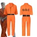 Halloween Luigi cosplay costume American prison costume cosplay orange prison costume two-piece set