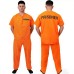 Halloween Luigi cosplay costume American prison costume cosplay orange prison costume two-piece set