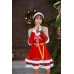 Christmas Dress Cute Girl Chest Wrapping Strap Cake Skirt