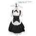 Cute Original Black and White Maid Costume with Bunny Ears Puffy Skirt