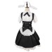 Cute Original Black and White Maid Costume with Bunny Ears Puffy Skirt