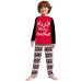 Christmas Letter Print Striped Family Matching Pajama Set Home Wear