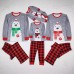 Comfortable Printed Parent-Child Pajama Set Christmas Print Matching Family Sleepwear