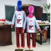 Comfortable Printed Parent-Child Pajama Set Christmas Print Matching Family Sleepwear