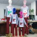Comfortable Printed Parent-Child Pajama Set Christmas Print Matching Family Sleepwear