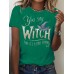 Printed short sleeved witch Halloween