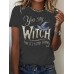 Printed short sleeved witch Halloween
