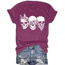 Round neck skull print top Round neck skull print top