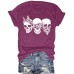 Round neck skull print top
