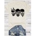 Round neck skull print top