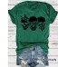 Round neck skull print top