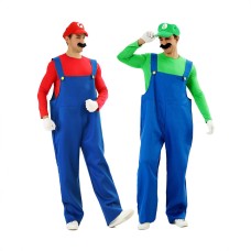 Halloween Costume Party Outfit Mario Cosplay Costume for Men and Women Adult Clothing Mario Performance Costume Wholesale